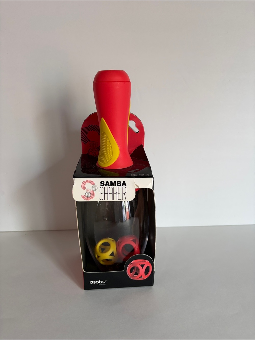 Samba Shaker Drink mixer - Red and Yellow, New in box, Never used